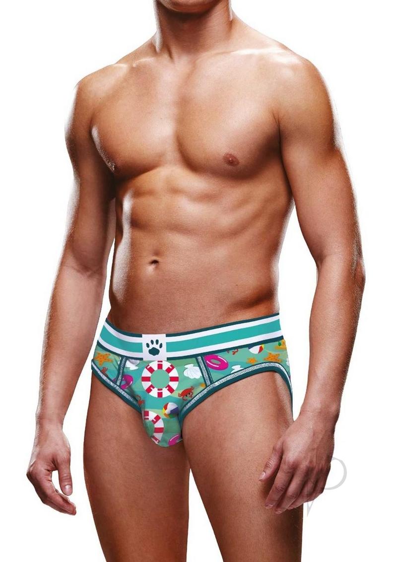 Prowler Beach Open Br Sm Aqua Ss
