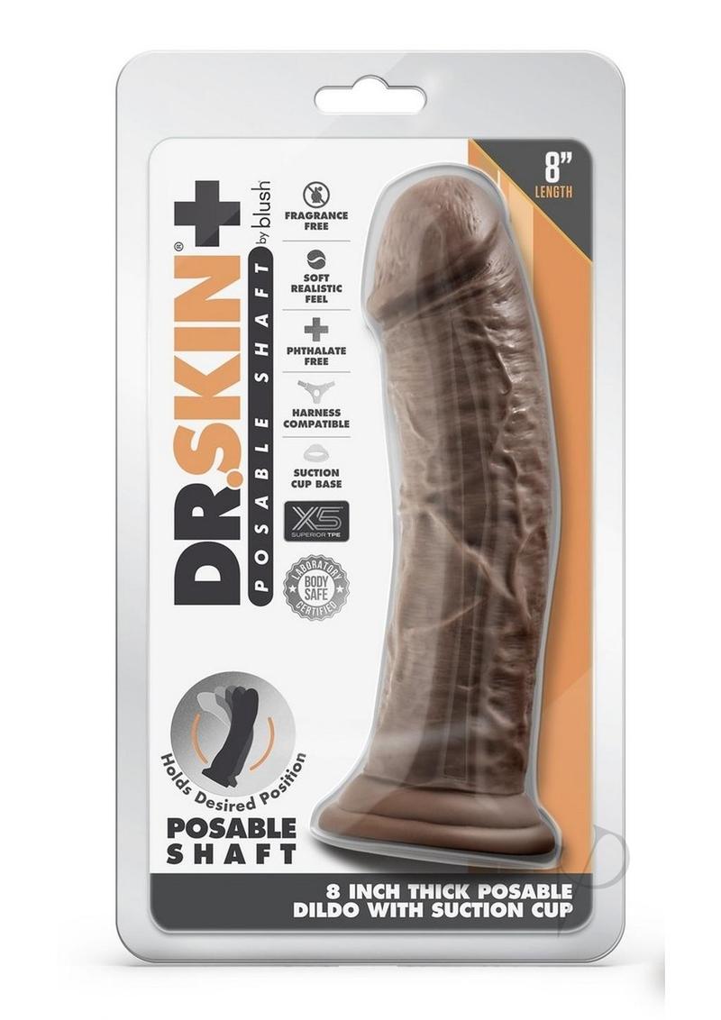 Dr Skin Plus Thick Pose Dildo 8 Chocola