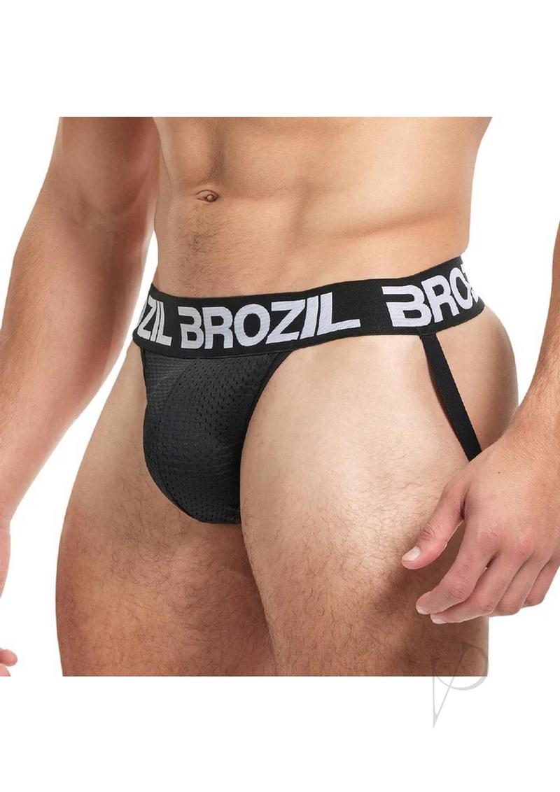 Brozil Mesh Jocks L/xl Blk