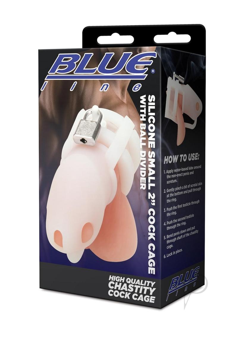 Blueline Cock Cage Ball Divider Wht