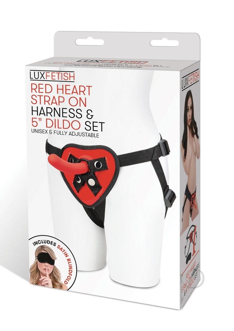 Lux F Red Heart Harness/dildo Set 5