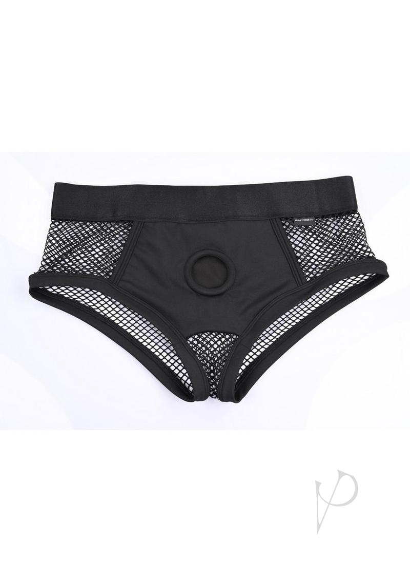 Em Ex Fit Harness Fishnet Sm Black