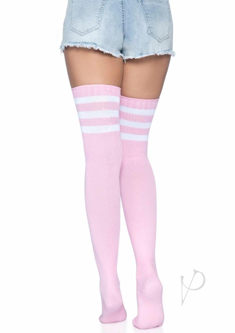 Athlete Thigh Hi 3 Stripe Top Os Lt Pnk
