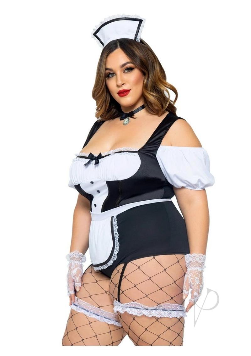 Foxy Frenchie 3pc 1x/2x Blk/wht(sale)