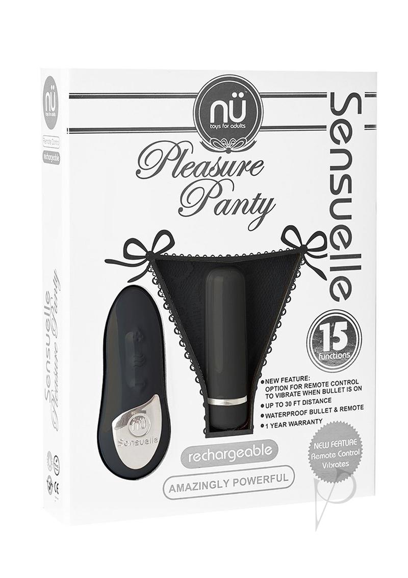 Sensuelle Pleasure Panty R/c Bullet Bk
