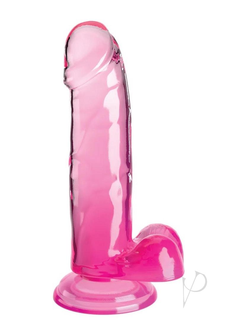 Kc 7 Cock Clear W/balls Pink
