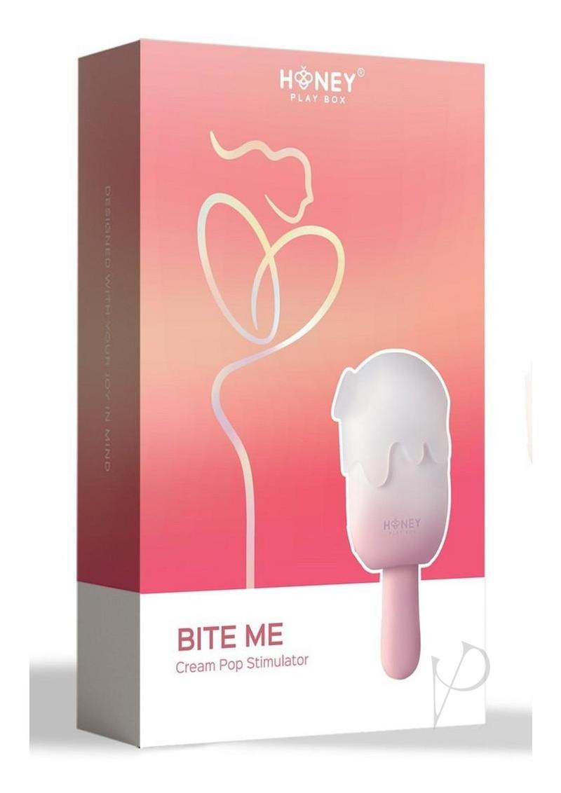 Bite Me Cream Pop Stimulator Pnk/wht