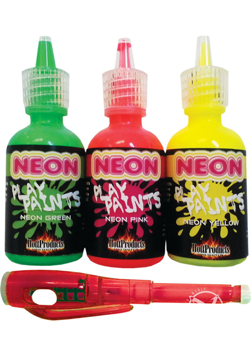 Neon Body Paints Asst 3pk