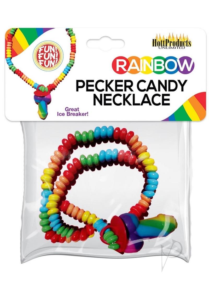 Rainbow Cock Stretchy Candy Necklace