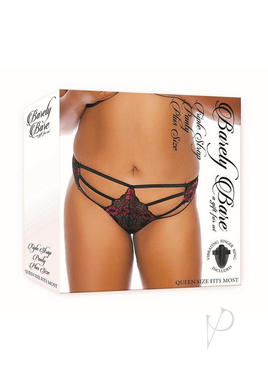 Barely B Triple Strap Panty Ps Blk(spec)