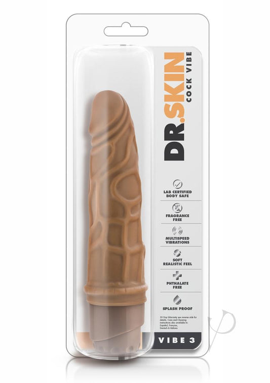 Dr Skin Cock Vibe 3 Mocha 7.25
