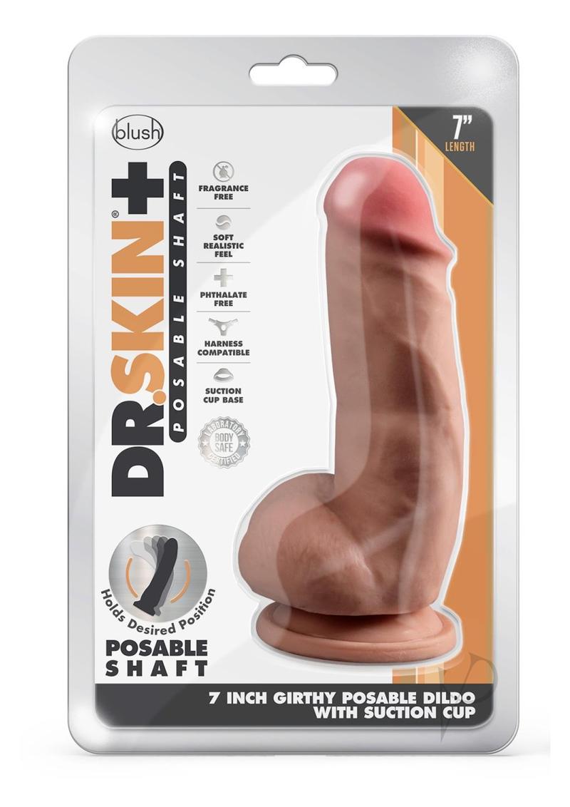 Dr Skin Plus Girth Pose Dildo 7 Caramel