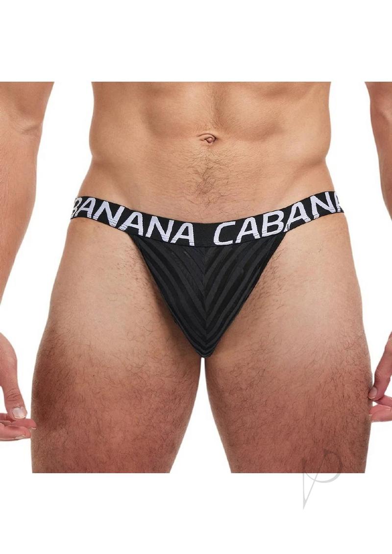 Banana Cabana Sheer Jock L/xl Black