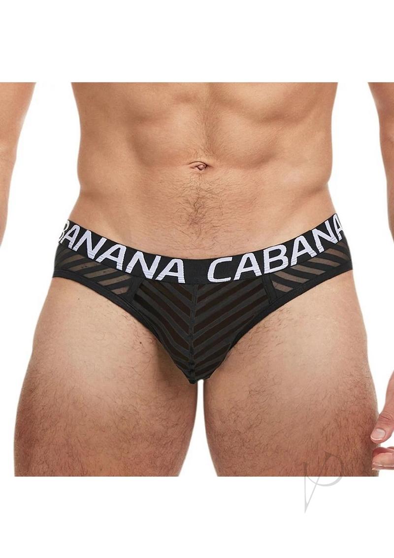 Banana Cabana Sheer Bikini Sm/md Black