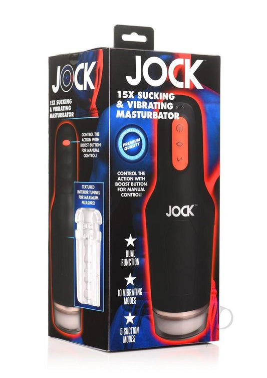 Jock 15x Suck Vibrating Masturbator Blk