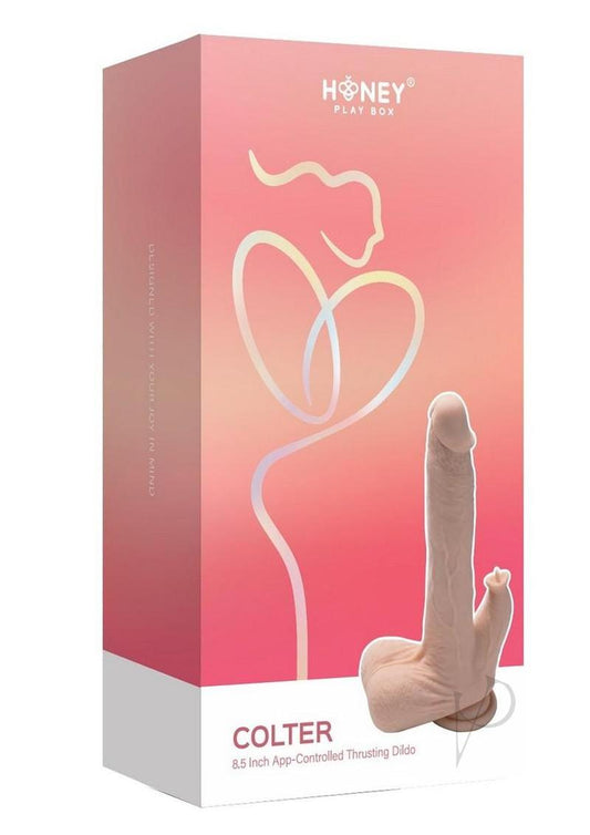 Colter Thrust Dildo Vibe Lick 8.5in Tan