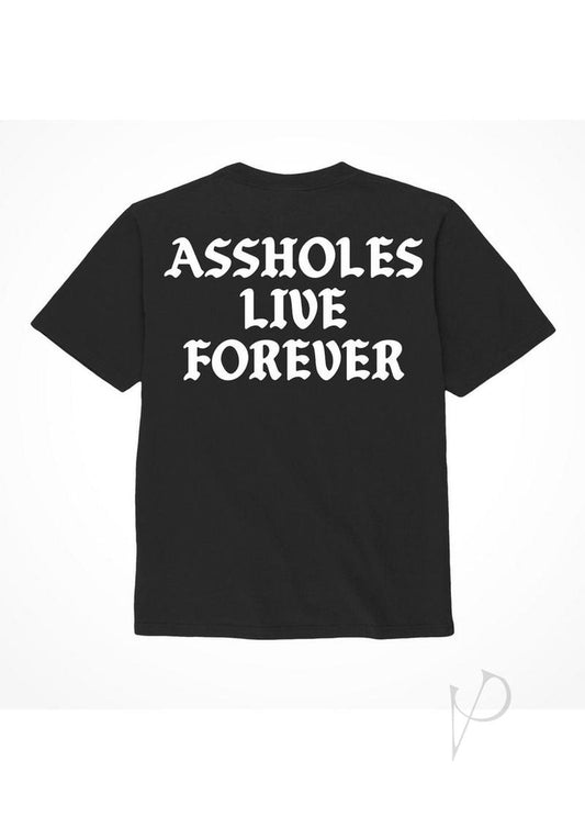 Alf Assholes Live Forever Tshirt Md Blk