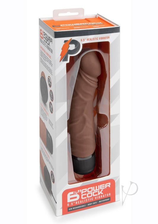 Pc Realistic Vibrator 6.5 Dk Brwn(disc)
