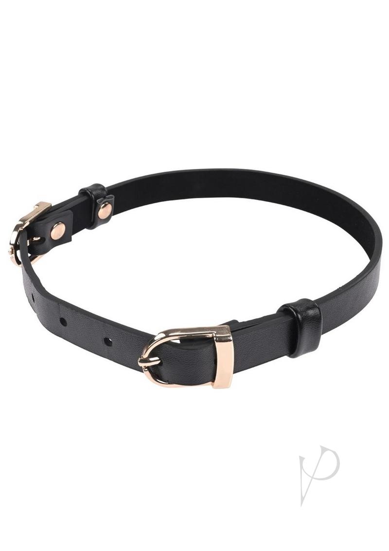 Sandm Double Buckle Day Collar Blk/gld