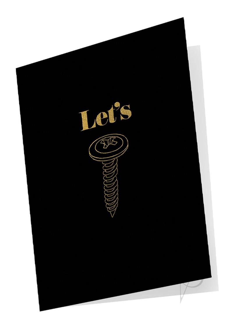 Naughty Note Lets Screw Greeting Card