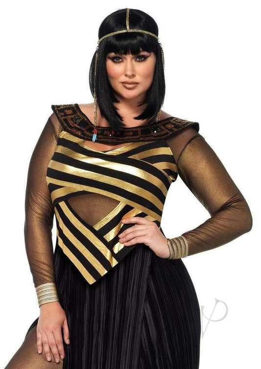 Nile Queen Dress 3pc 1x/2x Blk/gld(sale)