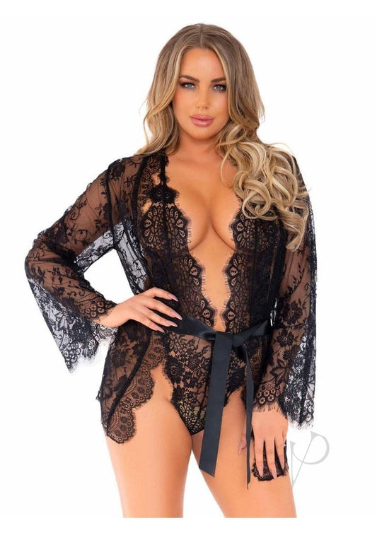Floral Lac Ted Thng Rob Tie Md Blk(sale)