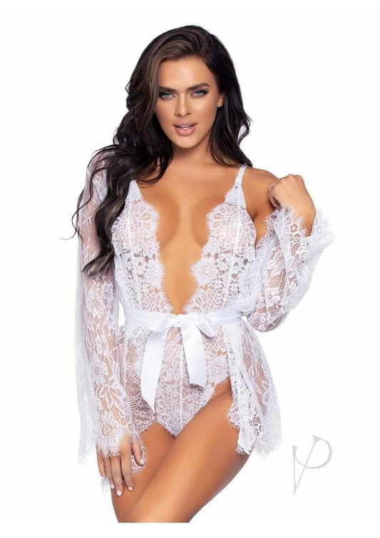 Flora Laceted Thong Robe Tiesmwht(sale)