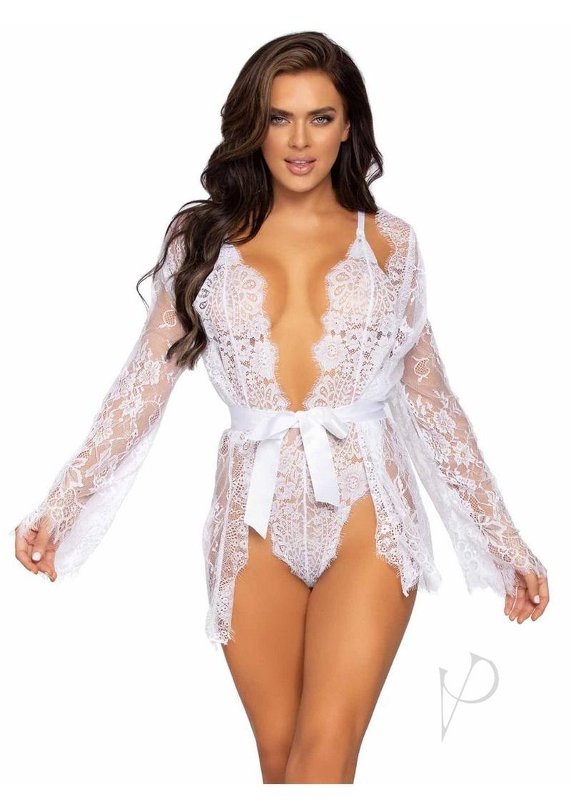 Flora Laceted Thong Robe Tiesmwht(sale)