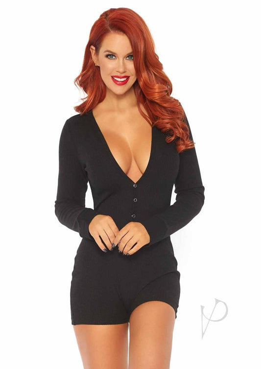Brushd Romp Longjohn /flap M/l Blk(sale)