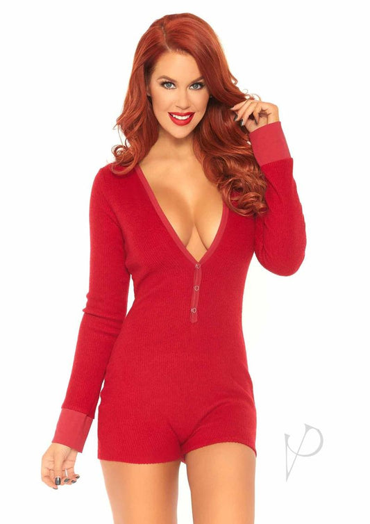 Brushd Romp Long John W/flap Xl Rd(sale)