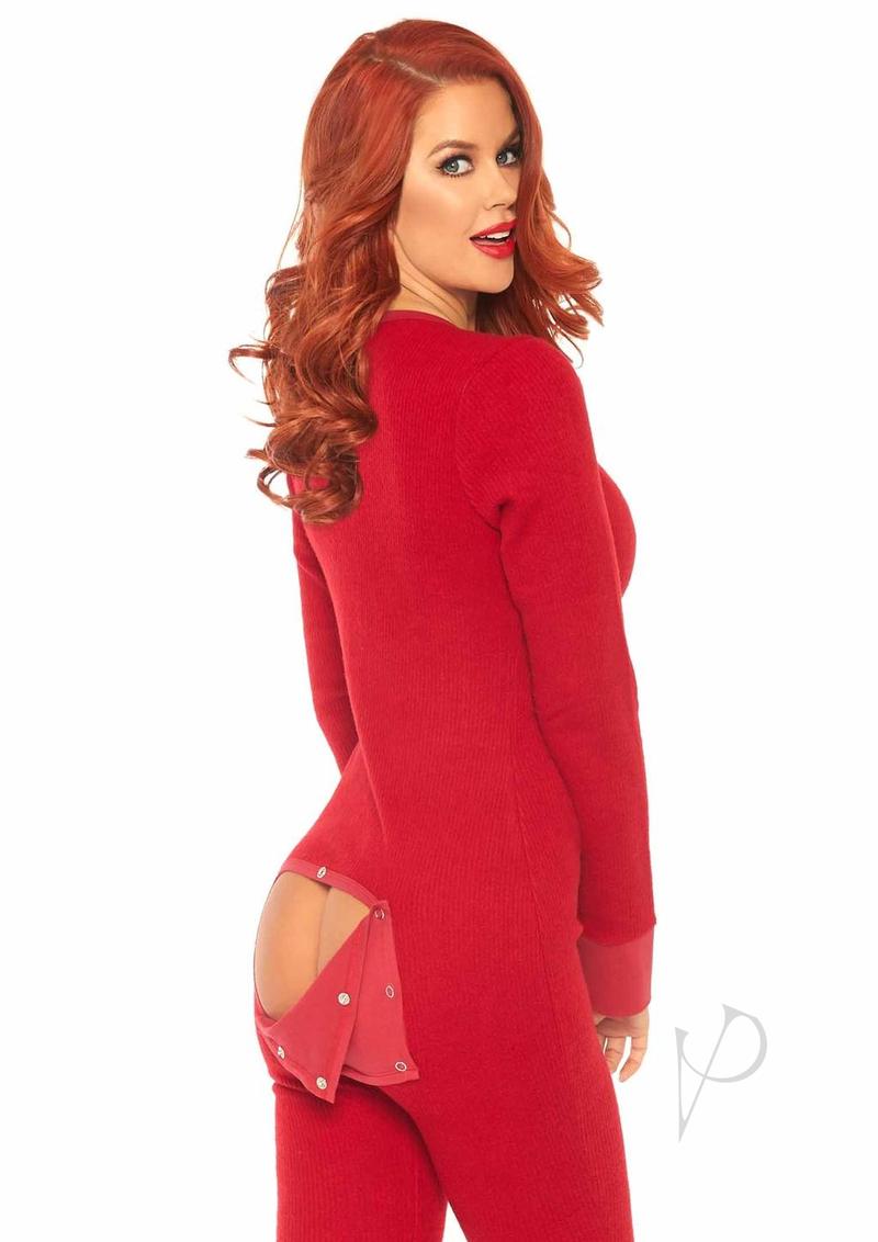 Cozybrush Long John W/flap S/m Red(spec)