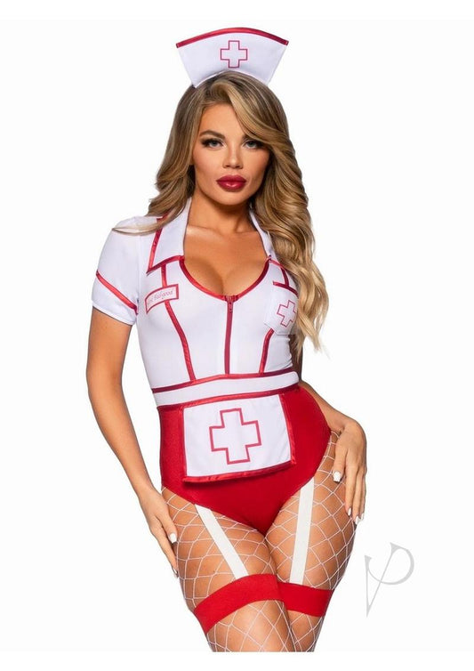 Nurse Feelgood 2pc Sm Red/wht(sale)