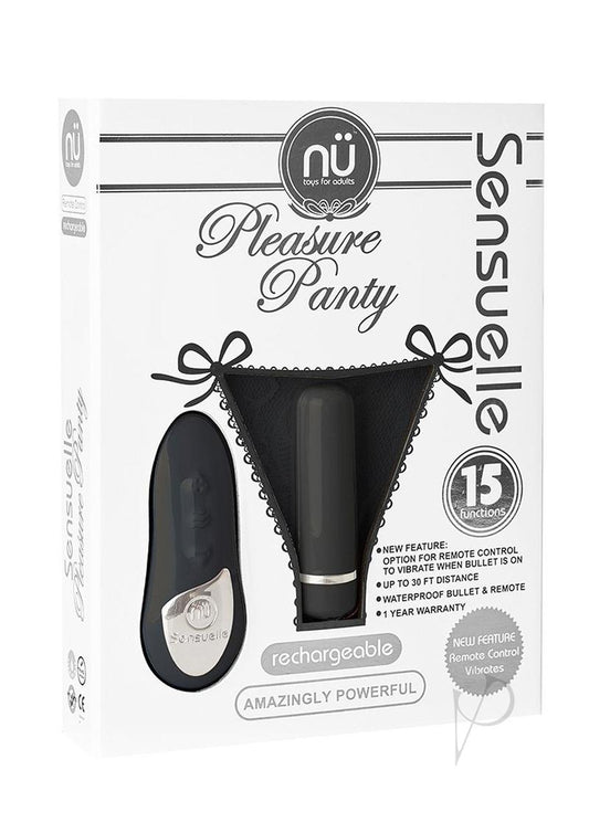 Sensuelle Pleasure Panty R/c Bullet Bk