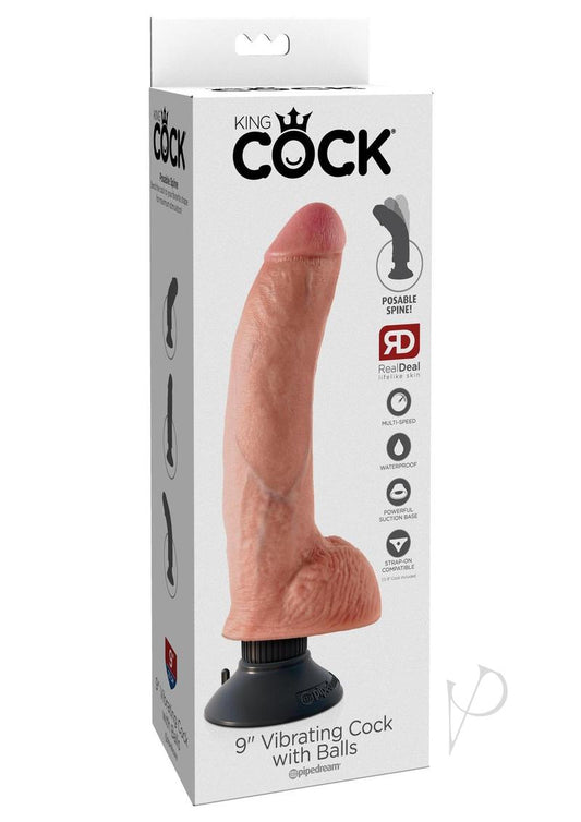 Kc 9 Vibrating Cock W Balls Flesh(disc)