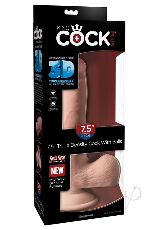 Kc Plus 7.5 Triple Dense Cock W/balls