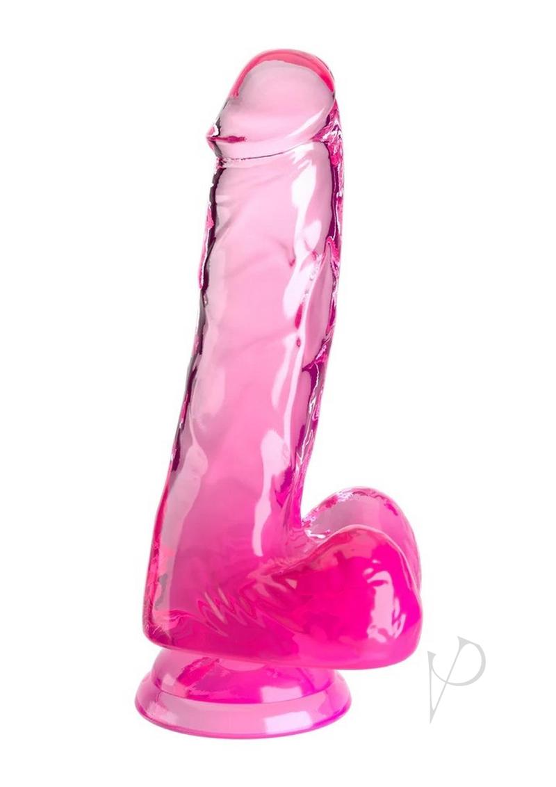 Kc 6 Cock Clear W/balls Pink