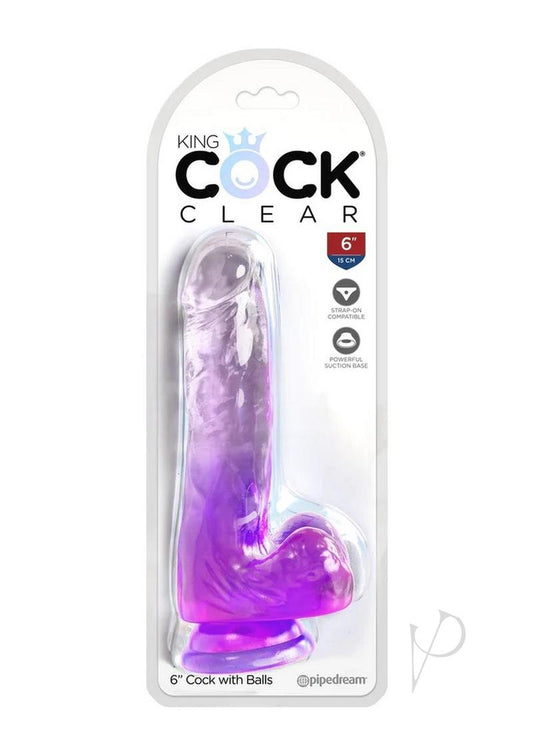 Kc 6 Cock Clear W/balls Purple