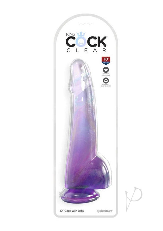 Kc 10 Cock Clear W/balls Purple