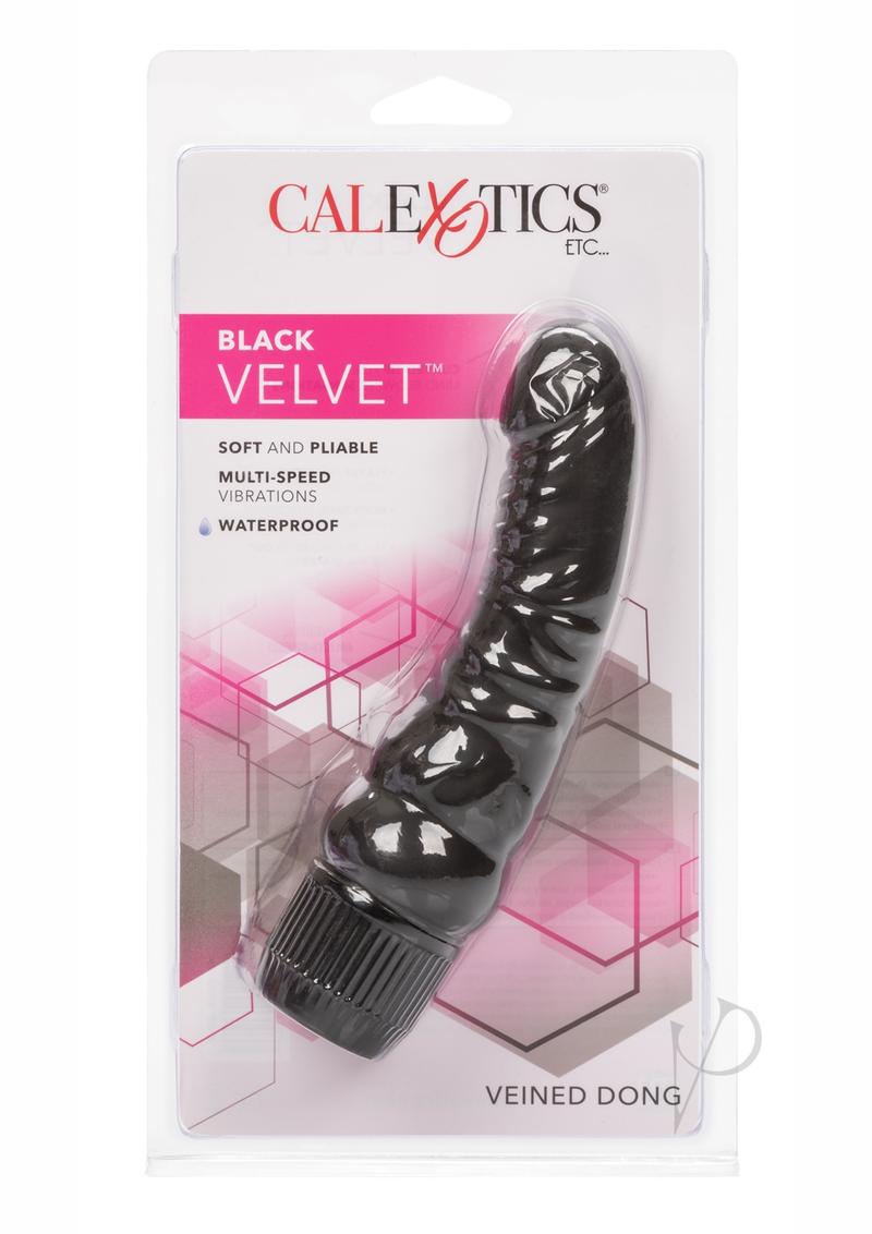 Black Velvet Veined Dong 6 1/4