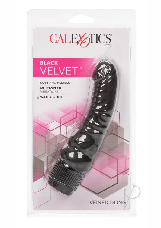 Black Velvet Veined Dong 6 1/4