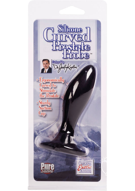 Silicone Prostate Probe Curved Black