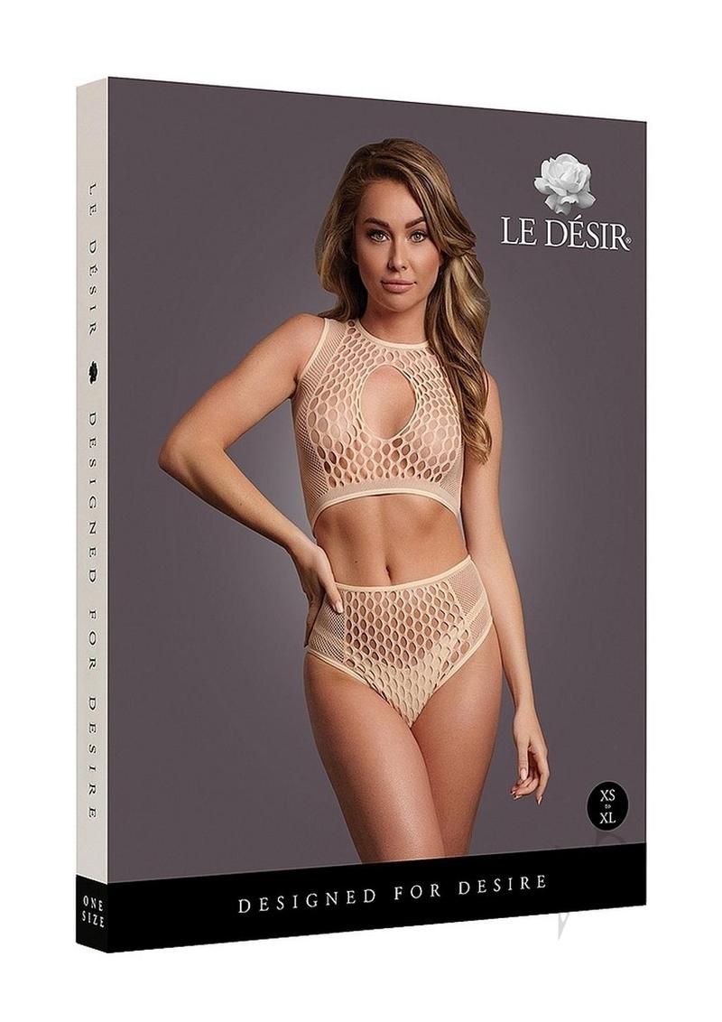 Duo Net Key Hole Bra Set Os Beg