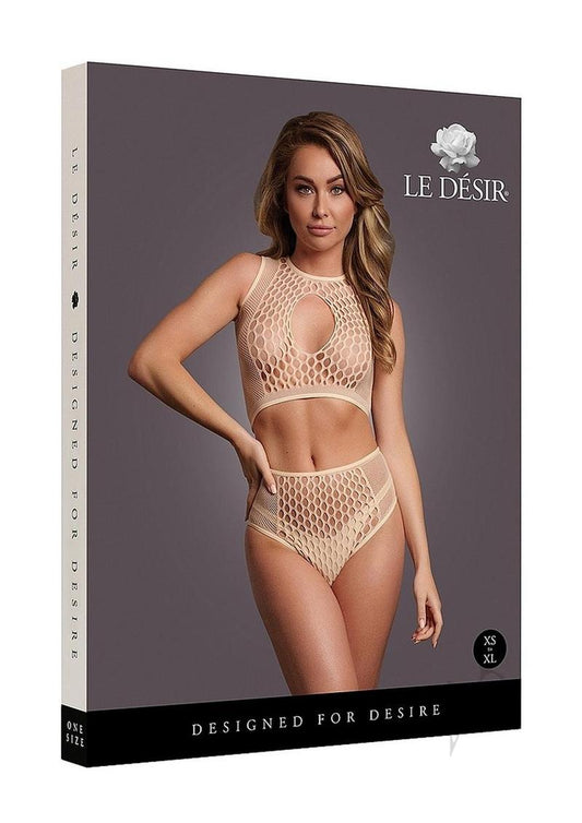 Duo Net Key Hole Bra Set Os Beg