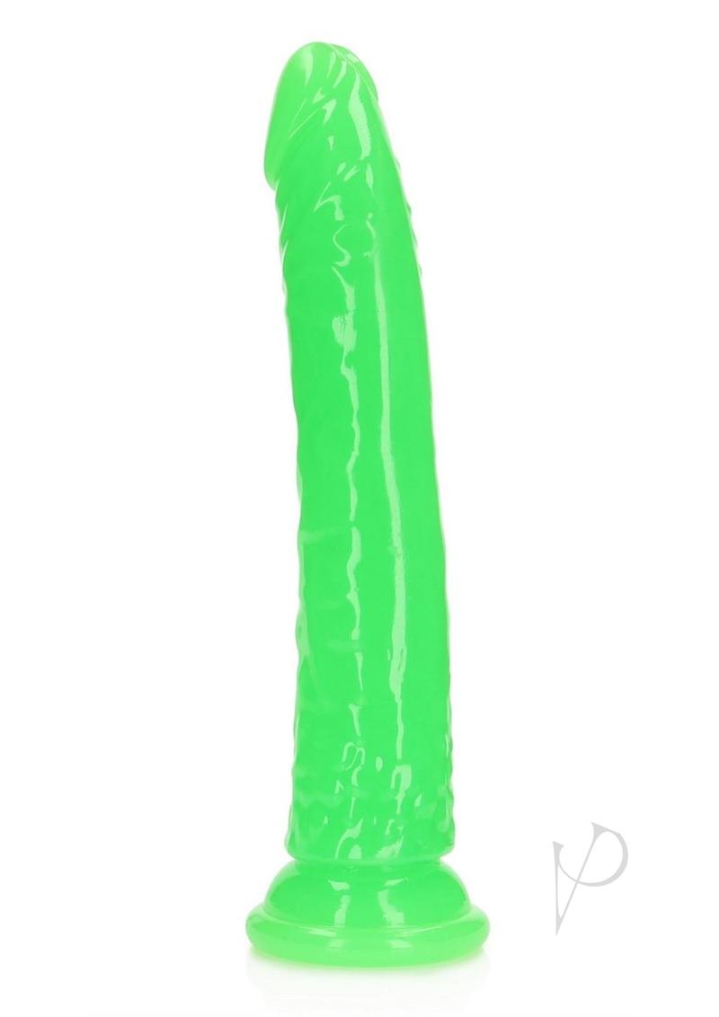 Realrock Slim Dildo 10 Gitd Green