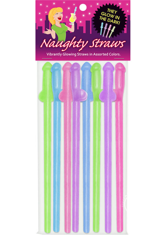 Glow In The Dark Naughty Straws
