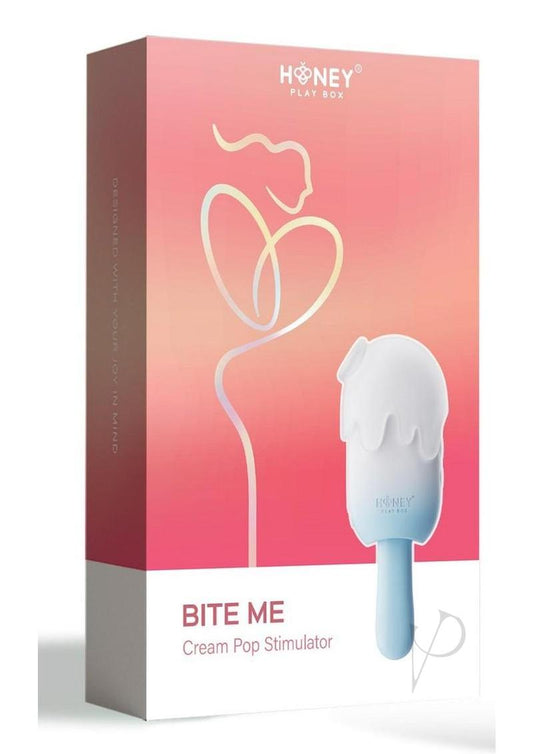 Bite Me Cream Pop Stimulator Blu/wht