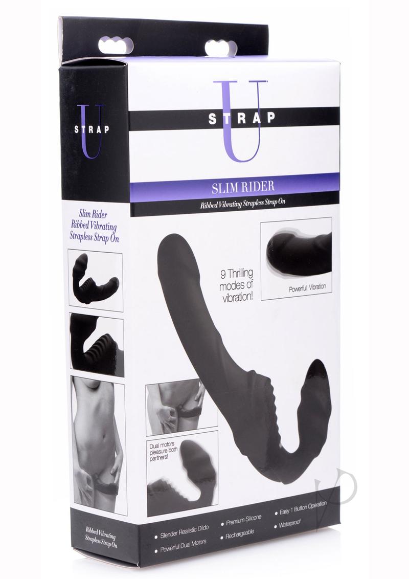 Strap U Slim Rider Ribbed Vibe Strpls