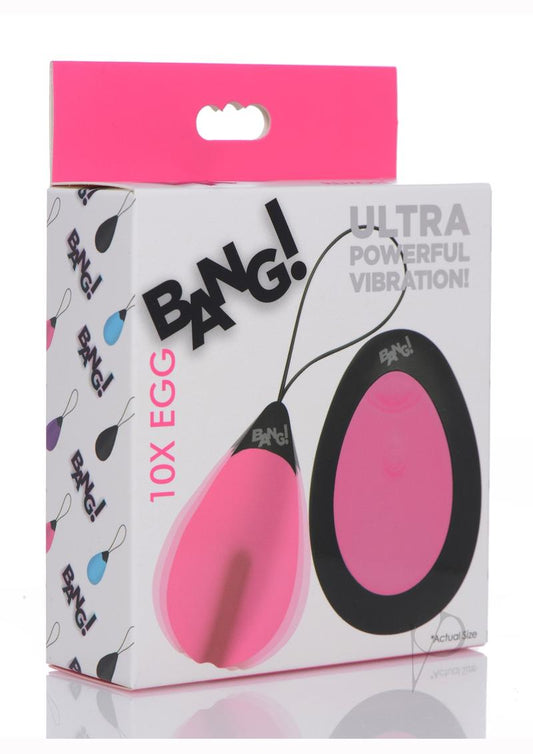Bang 10x Silicone Vibrating Egg Pink
