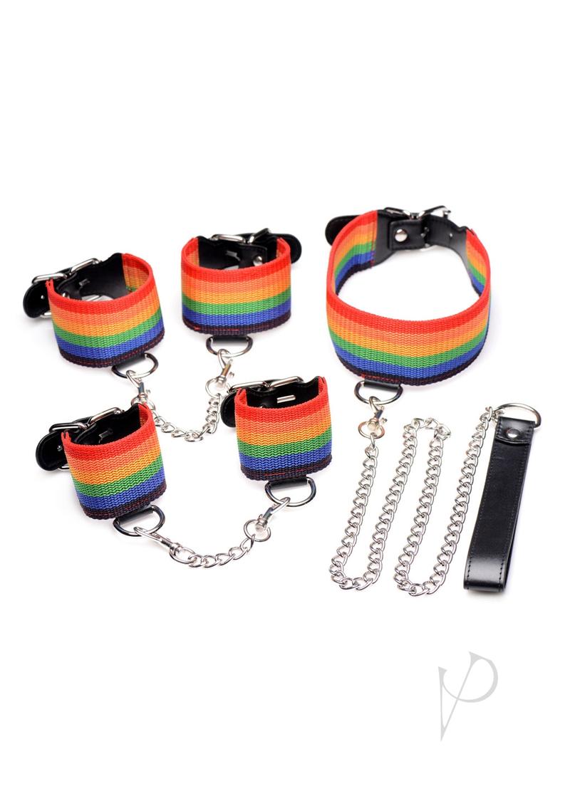 Ms Kinky Pride Rainbow Bondage Set