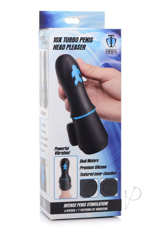 Tm 10x Turbo Penis Head Pleaser Black